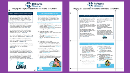 Praying the Scriptures: Bookmarks for Parents and Children