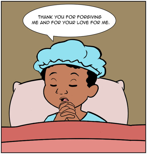 She continues, “Thank you for forgiving me and for your love for me.”