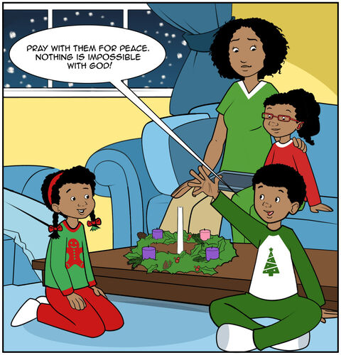 Jack responds, “Pray with them for peace. Nothing is impossible with God!” There are smiles all around.