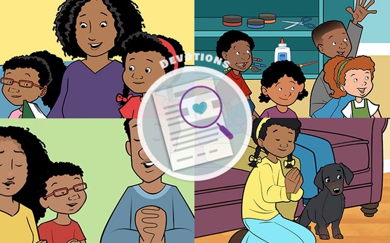 Seven Devotions for Kids About Prayer
